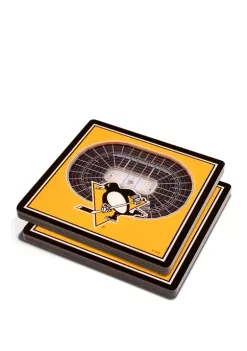 NHL Pittsburgh Penguins 3D StadiumViews Set of 2 Coasters - PPG Paints Arena -Outlet Artisan Furniture Store Belk 137