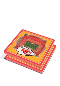 NFL Kansas City Chiefs 3D StadiumViews 2 Pack Coaster Set - Arrowhead Stadium -Outlet Artisan Furniture Store Belk 149