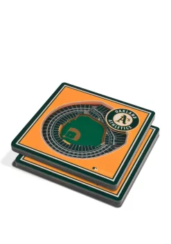 MLB Oakland Athletics 3D StadiumViews 2-Pack Coaster Set - Oakland-Alameda County Coliseum