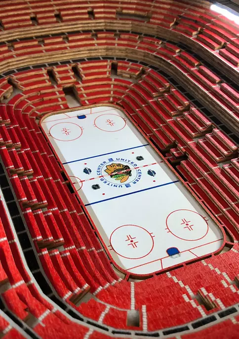 StadiumViews NHL Chicago Blackhawks 25 Layer Lighted End Table - United Center 2 StadiumViews NHL Chicago Blackhawks 25 Layer Lighted End Table - United Center - Image 2