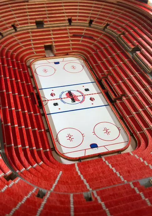 StadiumViews NHL Detroit Red Wings 25 Layer Lighted End Table - Joe Louis Arena 2 StadiumViews NHL Detroit Red Wings 25 Layer Lighted End Table - Joe Louis Arena - Image 2