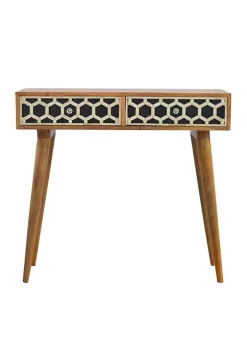 Artisan Furniture Bone Inlay Console Table