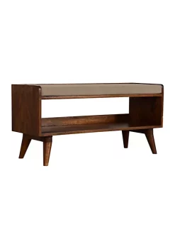Artisan Furniture Nordic Chestnut Finish Storage Bench with Seat Pad -Outlet Artisan Furniture Store Belk 458