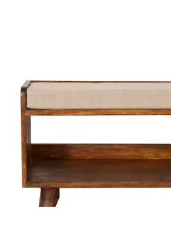 Artisan Furniture Nordic Chestnut Finish Storage Bench with Seat Pad -Outlet Artisan Furniture Store Belk 459