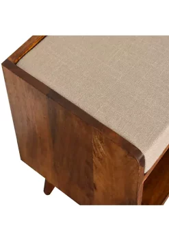 Artisan Furniture Nordic Chestnut Finish Storage Bench with Seat Pad -Outlet Artisan Furniture Store Belk 460