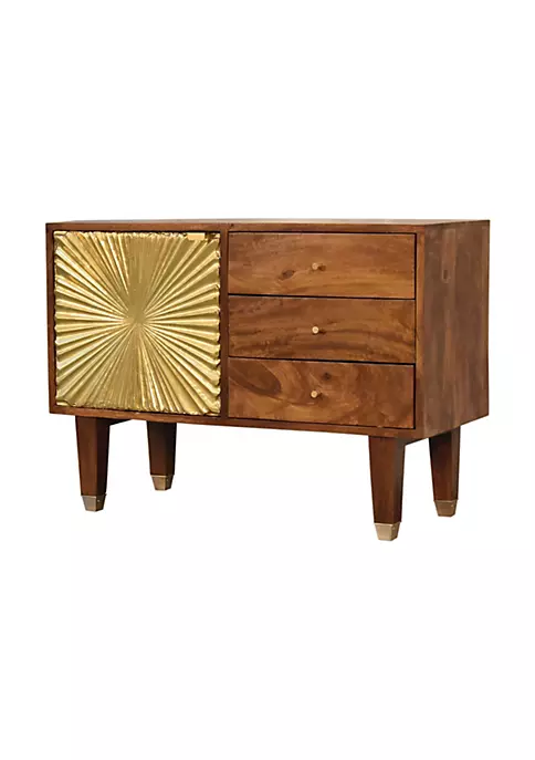 Artisan Furniture Manila Gold Sideboard with Tapered Legs 2 Artisan Furniture Manila Gold Sideboard with Tapered Legs - Image 2
