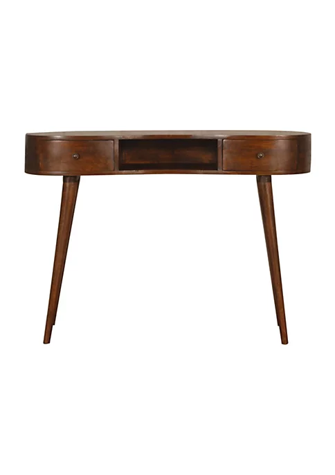 Artisan Furniture Chestnut Wave Writing Desk with 2 Drawers 1 Artisan Furniture Chestnut Wave Writing Desk with 2 Drawers