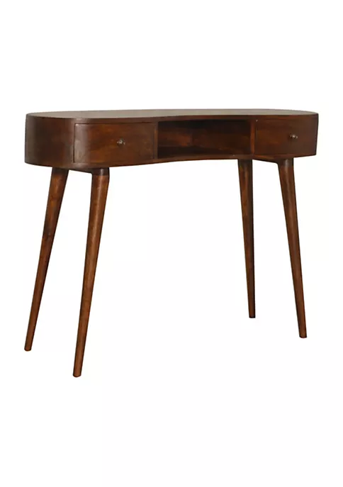 Artisan Furniture Chestnut Wave Writing Desk with 2 Drawers 2 Artisan Furniture Chestnut Wave Writing Desk with 2 Drawers - Image 2