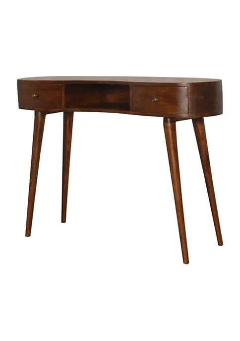 Artisan Furniture Chestnut Wave Writing Desk with 2 Drawers 3 Artisan Furniture Chestnut Wave Writing Desk with 2 Drawers - Image 3