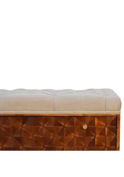 Artisan Furniture U-Shape Chestnut Diamond Carved Mud Linen Storage Bench 9 Artisan Furniture U-Shape Chestnut Diamond Carved Mud Linen Storage Bench -Outlet Artisan Furniture Store Belk 509