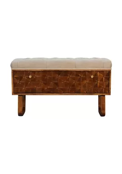 Artisan Furniture U-Shape Chestnut Diamond Carved Mud Linen Storage Bench 11 Artisan Furniture U-Shape Chestnut Diamond Carved Mud Linen Storage Bench -Outlet Artisan Furniture Store Belk 511