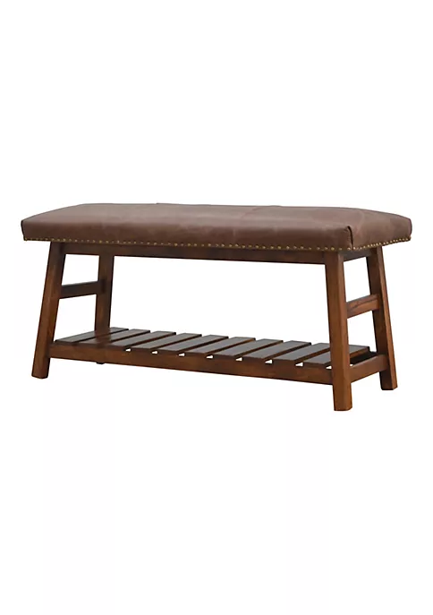 Artisan Furniture Buffalo Hide Hallway Bench 2 Artisan Furniture Buffalo Hide Hallway Bench - Image 2