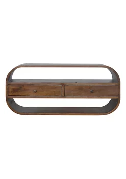 Artisan Furniture Chestnut Curved Edge Media Unit with 2 Drawers -Outlet Artisan Furniture Store Belk 583