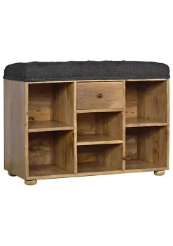 Artisan Furniture Black Tweed 6 Slot Shoe Storage Bench -Outlet Artisan Furniture Store Belk 586
