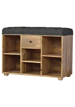 Artisan Furniture Black Tweed 6 Slot Shoe Storage Bench -Outlet Artisan Furniture Store Belk 587