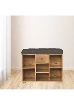 Artisan Furniture Black Tweed 6 Slot Shoe Storage Bench -Outlet Artisan Furniture Store Belk 589