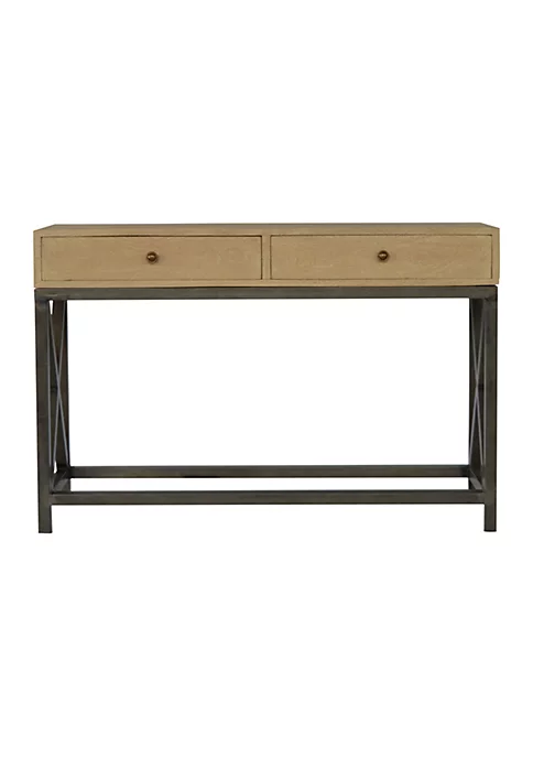 Artisan Furniture Mango Wood Metal Base Console Table 1 Artisan Furniture Mango Wood Metal Base Console Table