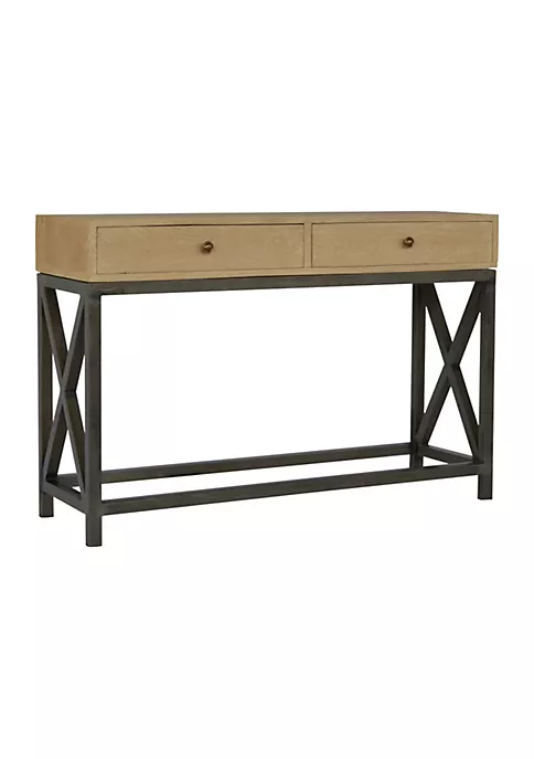 Artisan Furniture Mango Wood Metal Base Console Table 2 Artisan Furniture Mango Wood Metal Base Console Table - Image 2