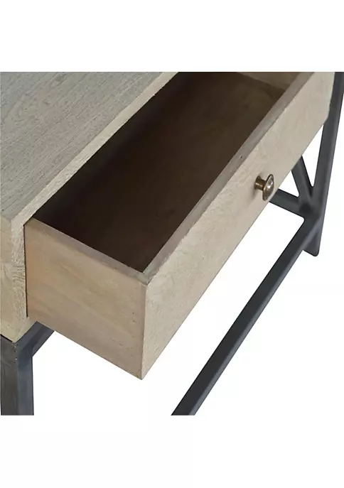 Artisan Furniture Mango Wood Metal Base Console Table 5 Artisan Furniture Mango Wood Metal Base Console Table - Image 5