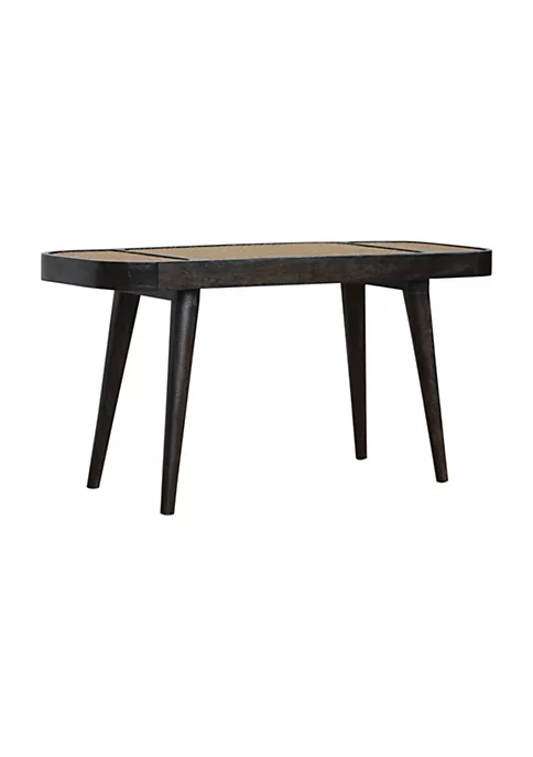 Artisan Furniture Ash Black Rattan Bench 2 Artisan Furniture Ash Black Rattan Bench - Image 2