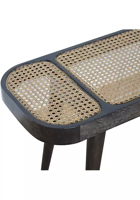 Artisan Furniture Ash Black Rattan Bench 5 Artisan Furniture Ash Black Rattan Bench - Image 5