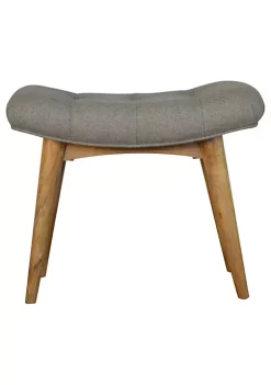 Artisan Furniture Curved Grey Tweed Bench