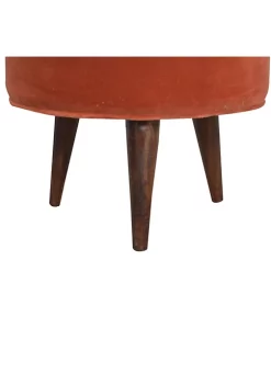 Artisan Furniture Brick Red Velvet Nordic Style Footstool -Outlet Artisan Furniture Store Belk 646