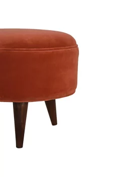 Artisan Furniture Brick Red Velvet Nordic Style Footstool -Outlet Artisan Furniture Store Belk 647