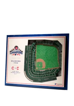 StadiumViews MLB Chicago Cubs World Series Champions 5 Layer 3D Wall Art, Wrigley Field