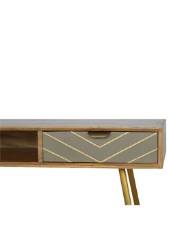 Artisan Furniture Sleek Cement Brass Inlay Writing Desk -Outlet Artisan Furniture Store Belk 745