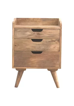 Artisan Furniture Gallery Back Nightstand with 3 Drawers