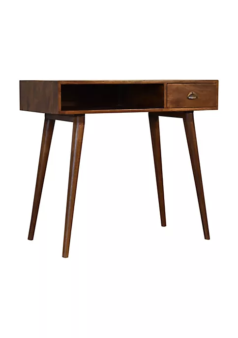 Artisan Furniture Solid Wood Chestnut Writing Desk with Open Slot 3 Artisan Furniture Solid Wood Chestnut Writing Desk with Open Slot - Image 3