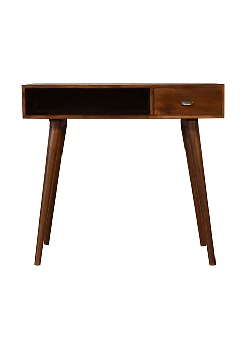 Artisan Furniture Solid Wood Chestnut Writing Desk with Open Slot 6 Artisan Furniture Solid Wood Chestnut Writing Desk with Open Slot - Image 6