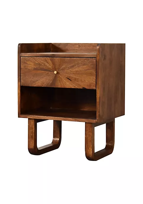 Artisan Furniture U-Chestnut Sunrise Bedside with Open Slot 2 Artisan Furniture U-Chestnut Sunrise Bedside with Open Slot - Image 2