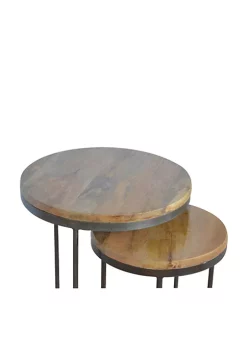 Artisan Furniture Round Stool Set of 2 with Iron Base -Outlet Artisan Furniture Store Belk 874