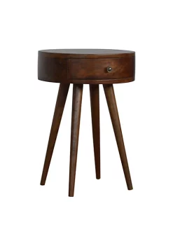 Artisan Furniture Nordic Chestnut Circular Shaped Nightstand -Outlet Artisan Furniture Store Belk 902